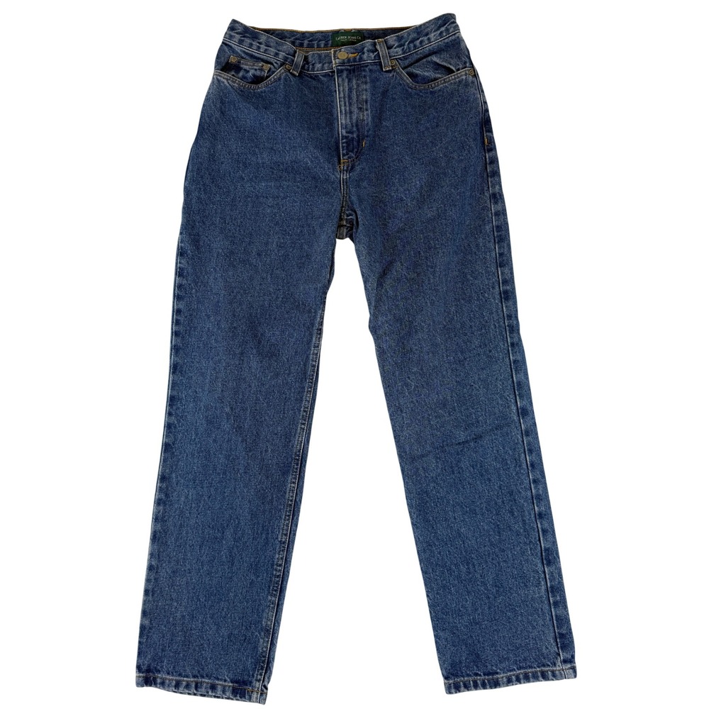 Lauren Ralph Lauren Jeans Women 10 Blue Straight Leg High Rise 100% Cotton Denim